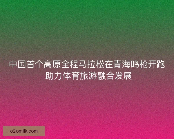 中国首个高原全程马拉松在青海鸣枪开跑 助力体育旅游融合发展